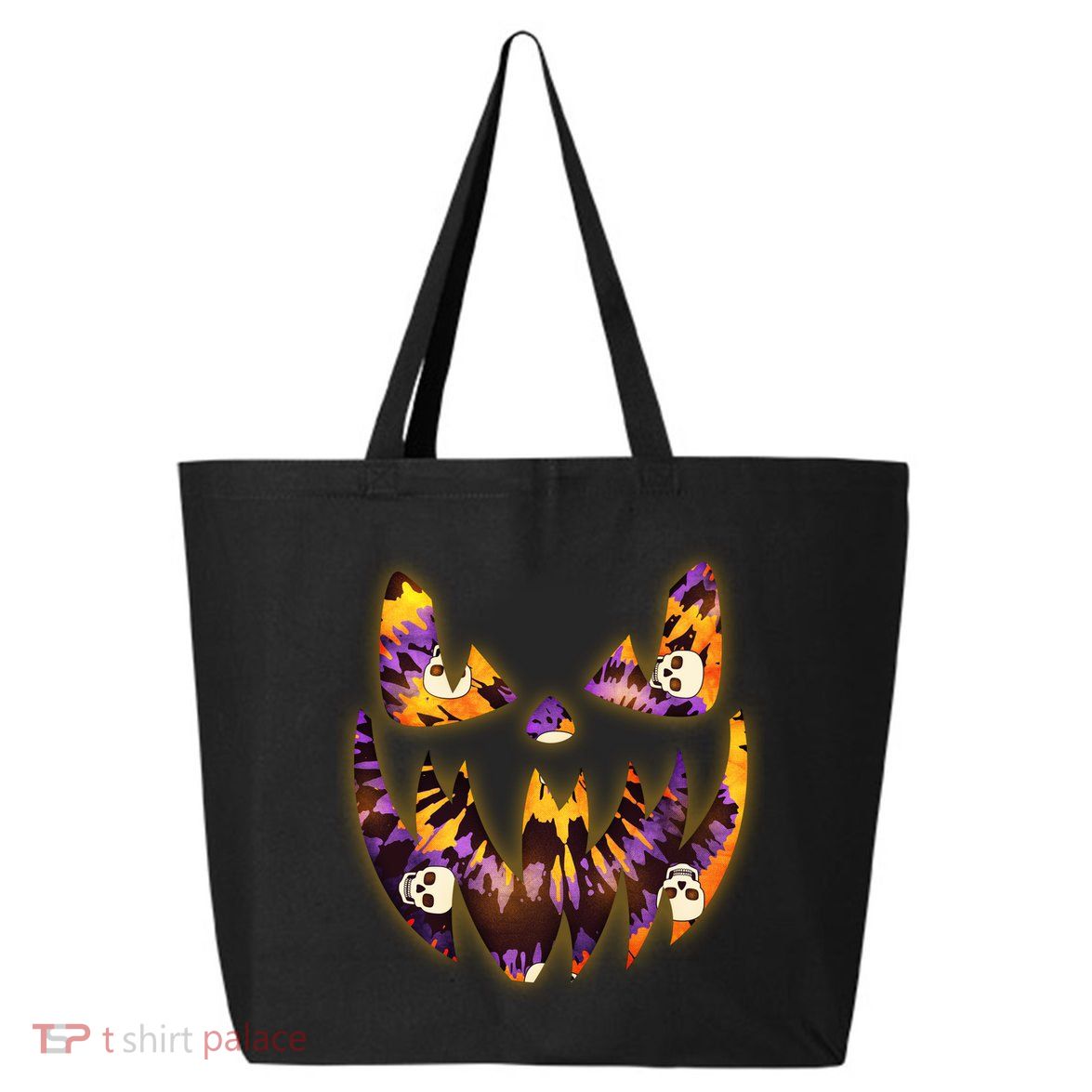 Halloween Tie Dye Jackolantern Face 25L Jumbo Tote