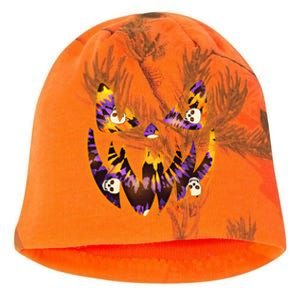 Halloween Tie Dye Jackolantern Face Kati - Camo Knit Beanie