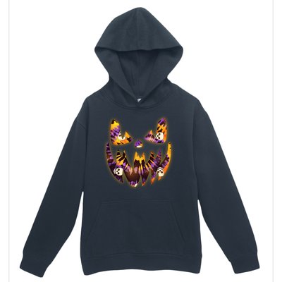 Halloween Tie Dye Jackolantern Face Urban Pullover Hoodie