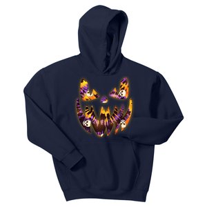 Halloween Tie Dye Jackolantern Face Kids Hoodie