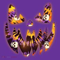 Halloween Tie Dye Jackolantern Face T-Shirt
