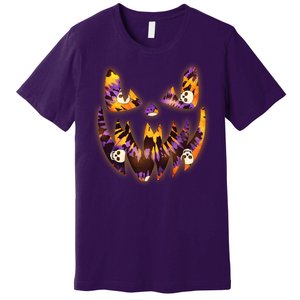 Halloween Tie Dye Jackolantern Face Premium T-Shirt