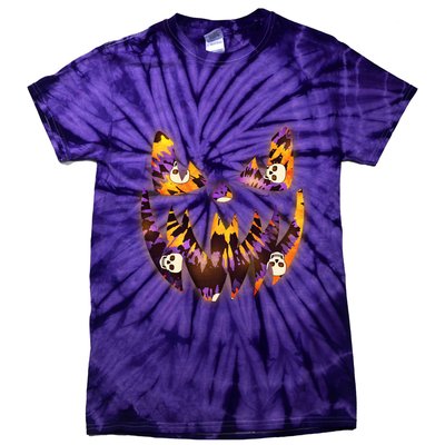 Halloween Tie Dye Jackolantern Face Tie-Dye T-Shirt