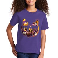 Halloween Tie Dye Jackolantern Face Kids T-Shirt