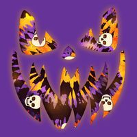 Halloween Tie Dye Jackolantern Face Kids T-Shirt