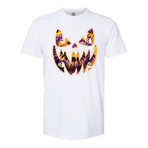 Halloween Tie Dye Jackolantern Face Softstyle CVC T-Shirt