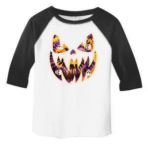 Halloween Tie Dye Jackolantern Face Toddler Fine Jersey T-Shirt