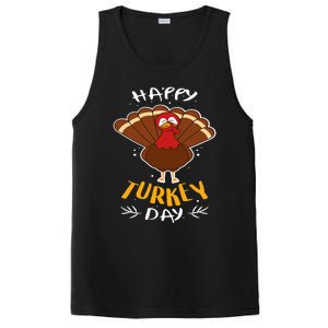 Happy Turkey Day  Funny Thanksgiving Day Holiday Gift PosiCharge Competitor Tank