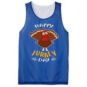 Happy Turkey Day  Funny Thanksgiving Day Holiday Gift Mesh Reversible Basketball Jersey Tank