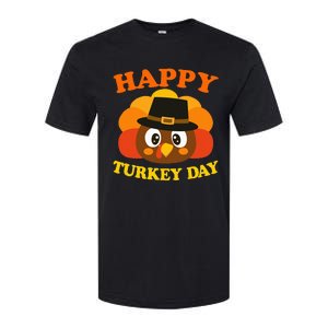 Happy Turkey Day Cute Little Pilgrim Gift Thanksgiving Softstyle CVC T-Shirt