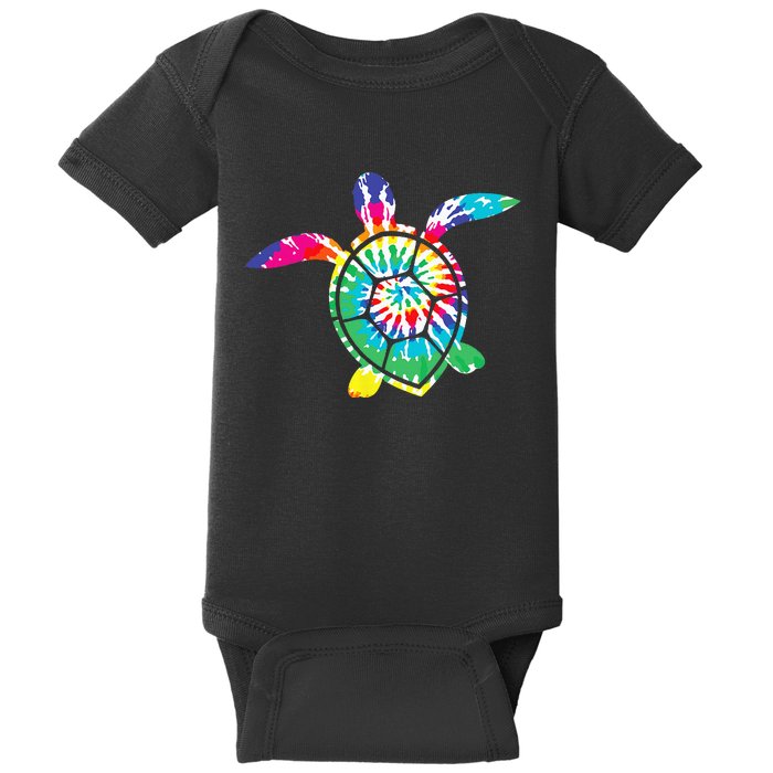 Hawaiian Tie Dye Sea Turtle Cute Sea Turtle Lover Baby Bodysuit