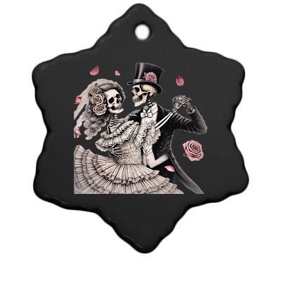 Halloween Thrills Dancing Skeleton Couple Cyborg Zombie Ceramic Star Ornament