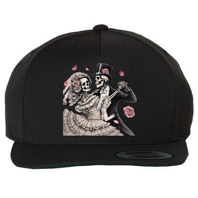 Halloween Thrills Dancing Skeleton Couple Cyborg Zombie Wool Snapback Cap