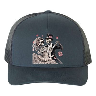 Halloween Thrills Dancing Skeleton Couple Cyborg Zombie Yupoong Adult 5-Panel Trucker Hat