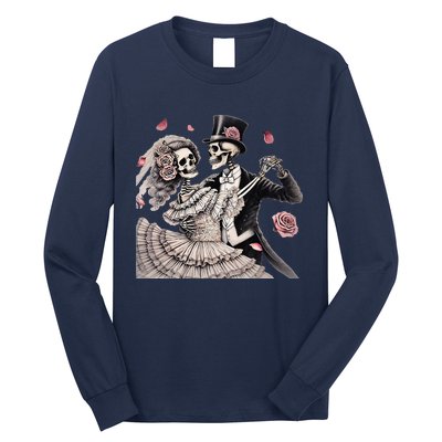 Halloween Thrills Dancing Skeleton Couple Cyborg Zombie Long Sleeve Shirt