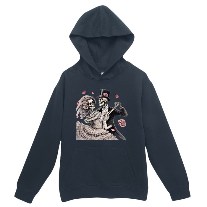 Halloween Thrills Dancing Skeleton Couple Cyborg Zombie Urban Pullover Hoodie