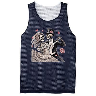 Halloween Thrills Dancing Skeleton Couple Cyborg Zombie Mesh Reversible Basketball Jersey Tank