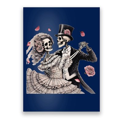 Halloween Thrills Dancing Skeleton Couple Cyborg Zombie Poster