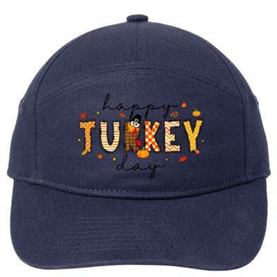 Happy Turkey Day 7-Panel Snapback Hat