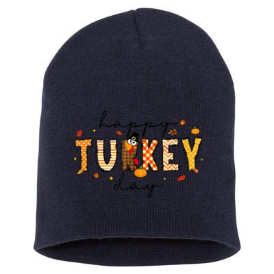 Happy Turkey Day Short Acrylic Beanie