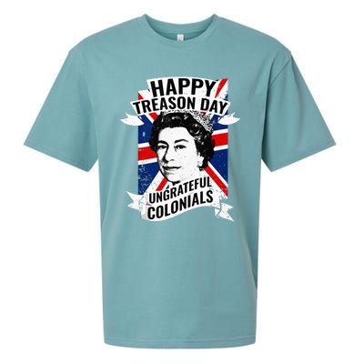 Happy Treason Day Ungrateful Colonials Funny 4th Of July Sueded Cloud Jersey T-Shirt