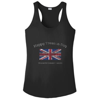 Happy Treason Day Ungrateful Colonials July 4th British Flag Ladies PosiCharge Competitor Racerback Tank