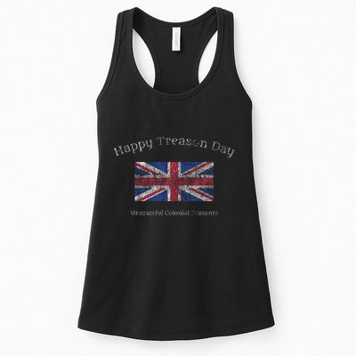 Happy Treason Day Ungrateful Colonials July 4th British Flag Womens Tank Top
