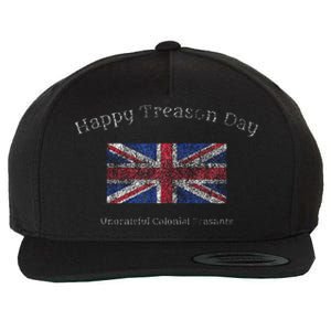 Happy Treason Day Ungrateful Colonials July 4th British Flag Wool Snapback Cap