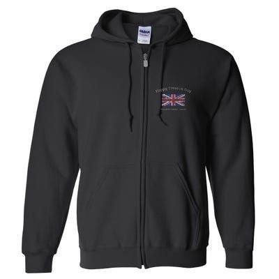 Happy Treason Day Ungrateful Colonials July 4th British Flag Full Zip Hoodie