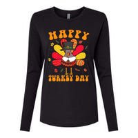 Happy Turkey Day Cute Little Pilgrim Thanksgiving Costume Womens Cotton Relaxed Long Sleeve T-Shirt