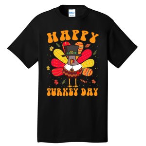 Happy Turkey Day Cute Little Pilgrim Thanksgiving Costume Tall T-Shirt