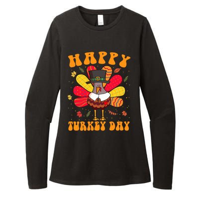 Happy Turkey Day Cute Little Pilgrim Thanksgiving Costume Womens CVC Long Sleeve Shirt