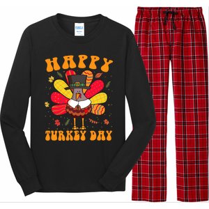 Happy Turkey Day Cute Little Pilgrim Thanksgiving Costume Long Sleeve Pajama Set