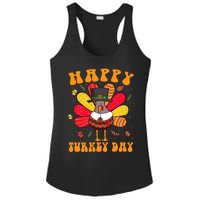 Happy Turkey Day Cute Little Pilgrim Thanksgiving Costume Ladies PosiCharge Competitor Racerback Tank