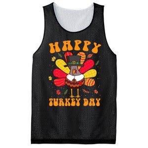 Happy Turkey Day Cute Little Pilgrim Thanksgiving Costume Mesh Reversible Basketball Jersey Tank