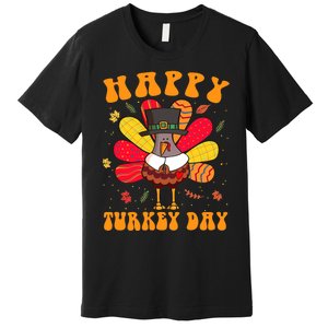 Happy Turkey Day Cute Little Pilgrim Thanksgiving Costume Premium T-Shirt