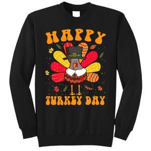 Happy Turkey Day Cute Little Pilgrim Thanksgiving Costume Tall Sweatshirt