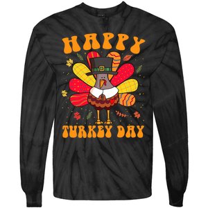 Happy Turkey Day Cute Little Pilgrim Thanksgiving Costume Tie-Dye Long Sleeve Shirt