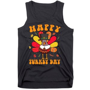 Happy Turkey Day Cute Little Pilgrim Thanksgiving Costume Tank Top