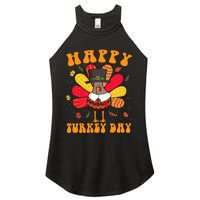 Happy Turkey Day Cute Little Pilgrim Thanksgiving Costume Women’s Perfect Tri Rocker Tank