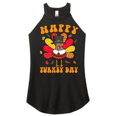 Happy Turkey Day Cute Little Pilgrim Thanksgiving Costume Women’s Perfect Tri Rocker Tank