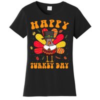 Happy Turkey Day Cute Little Pilgrim Thanksgiving Costume Women's T-Shirt