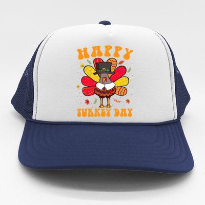 Happy Turkey Day Cute Little Pilgrim Thanksgiving Costume Trucker Hat