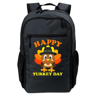 Happy Turkey Day, Cute Little Pilgrim Gift Thanksgiving Daily Commute Backpack