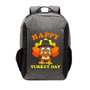 Happy Turkey Day, Cute Little Pilgrim Gift Thanksgiving Vector Backpack