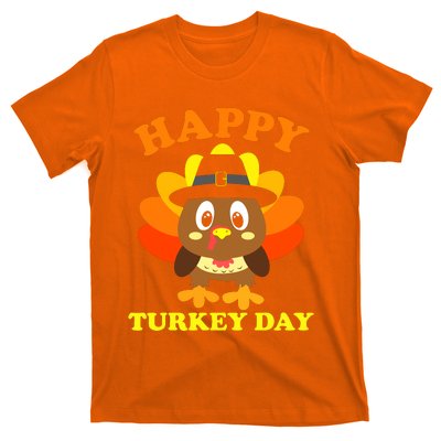 Happy Turkey Day, Cute Little Pilgrim Gift Thanksgiving T-Shirt