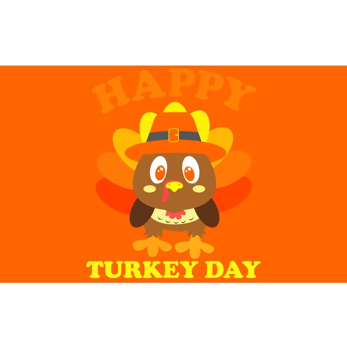 Happy Turkey Day, Cute Little Pilgrim Gift Thanksgiving Bumper Sticker