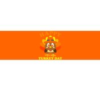 Happy Turkey Day, Cute Little Pilgrim Gift Thanksgiving Bumper Sticker