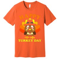 Happy Turkey Day, Cute Little Pilgrim Gift Thanksgiving Premium T-Shirt