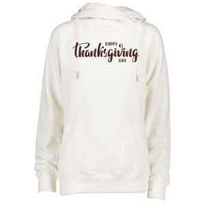 Happy Thanksgiving Day Holiday Womens Funnel Neck Pullover Hood